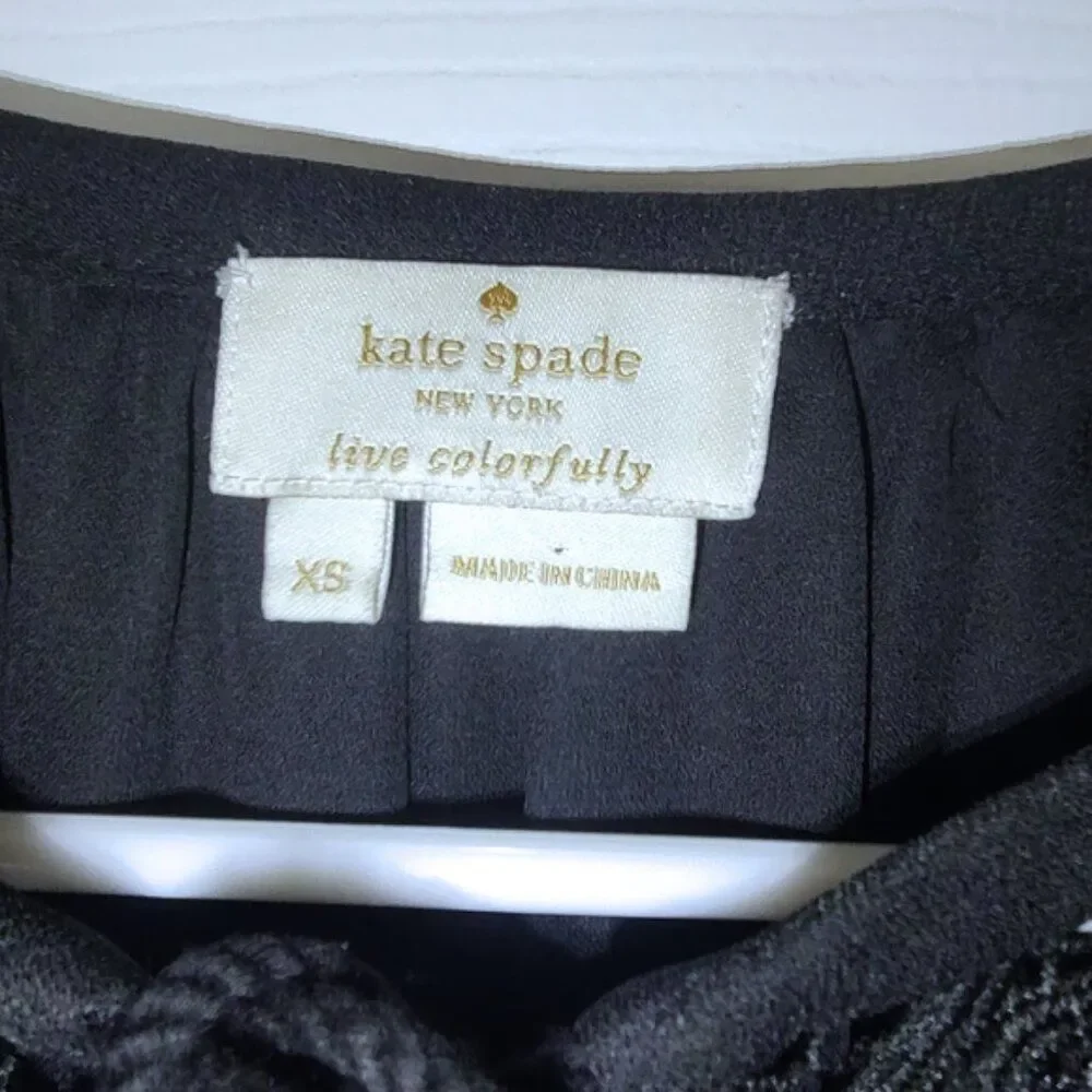 kate spade lace silk sheer blouse XS EUC - Picture 5 of 9